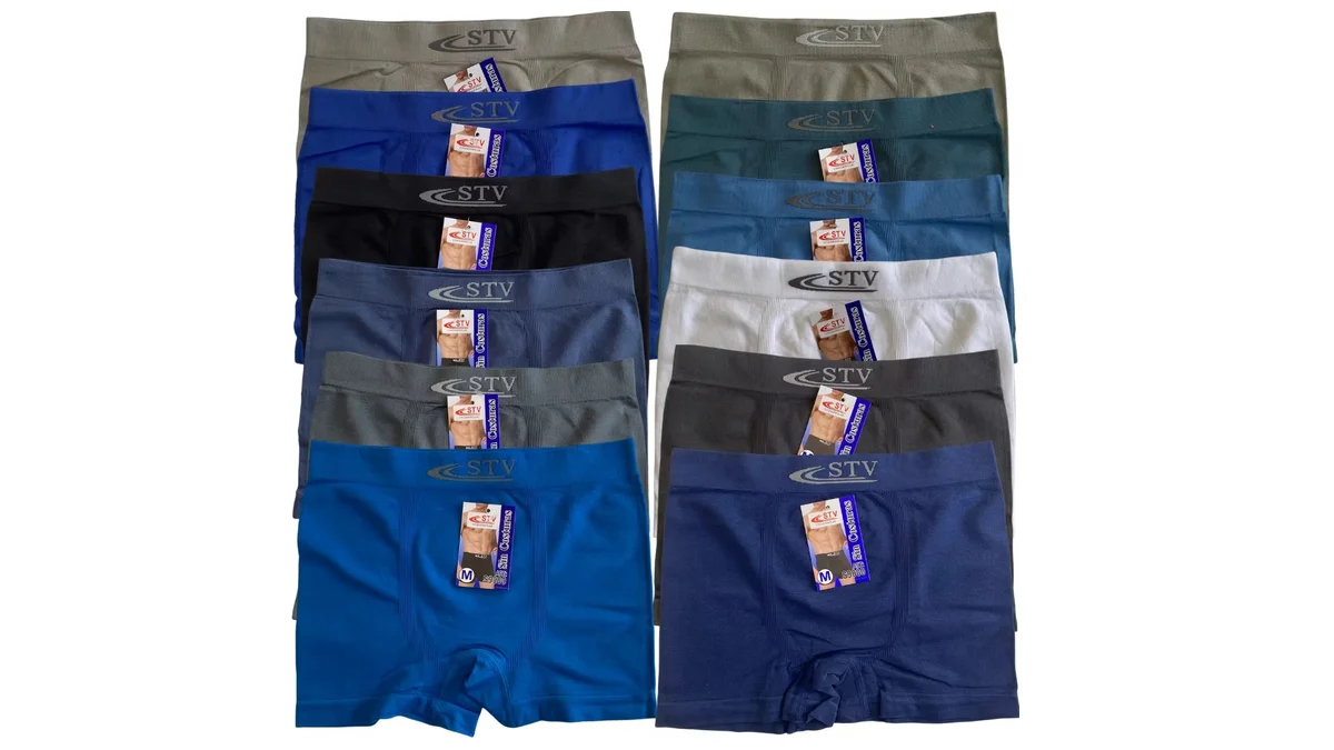 Pack 12 calzoncillos bóxer sin costuras