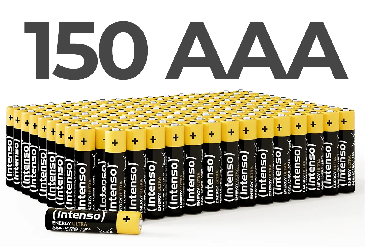 150 pilas alcalinas AAA Intenso