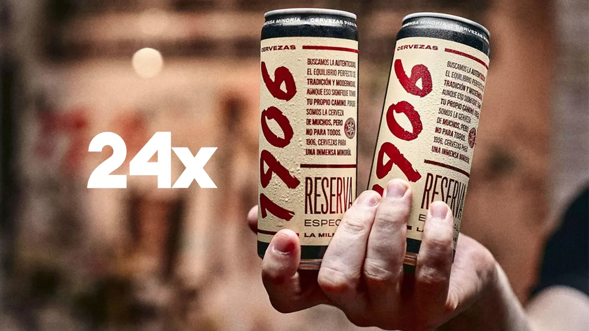 24 latas de cerveza 1906 Reserva especial