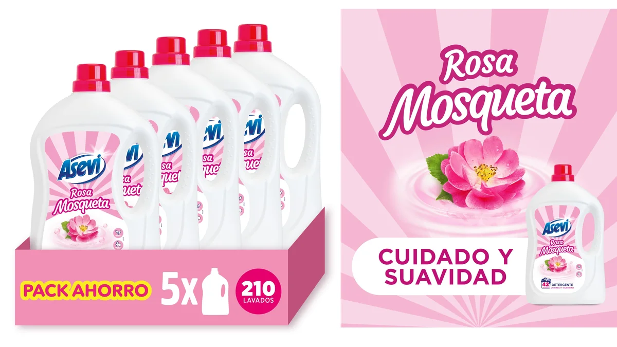 210 dosis detergente para ropa Asevi Rosa Mosqueta