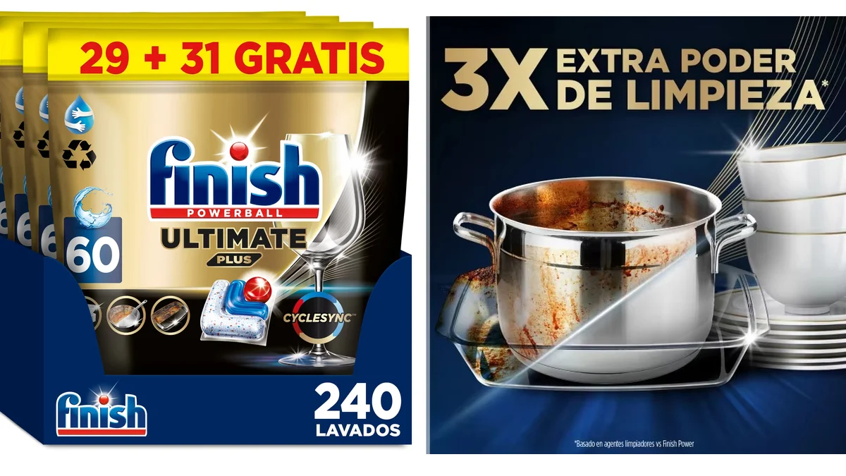 240 dosis Finish Ultimate PLUS - eficaz en ciclos cortos