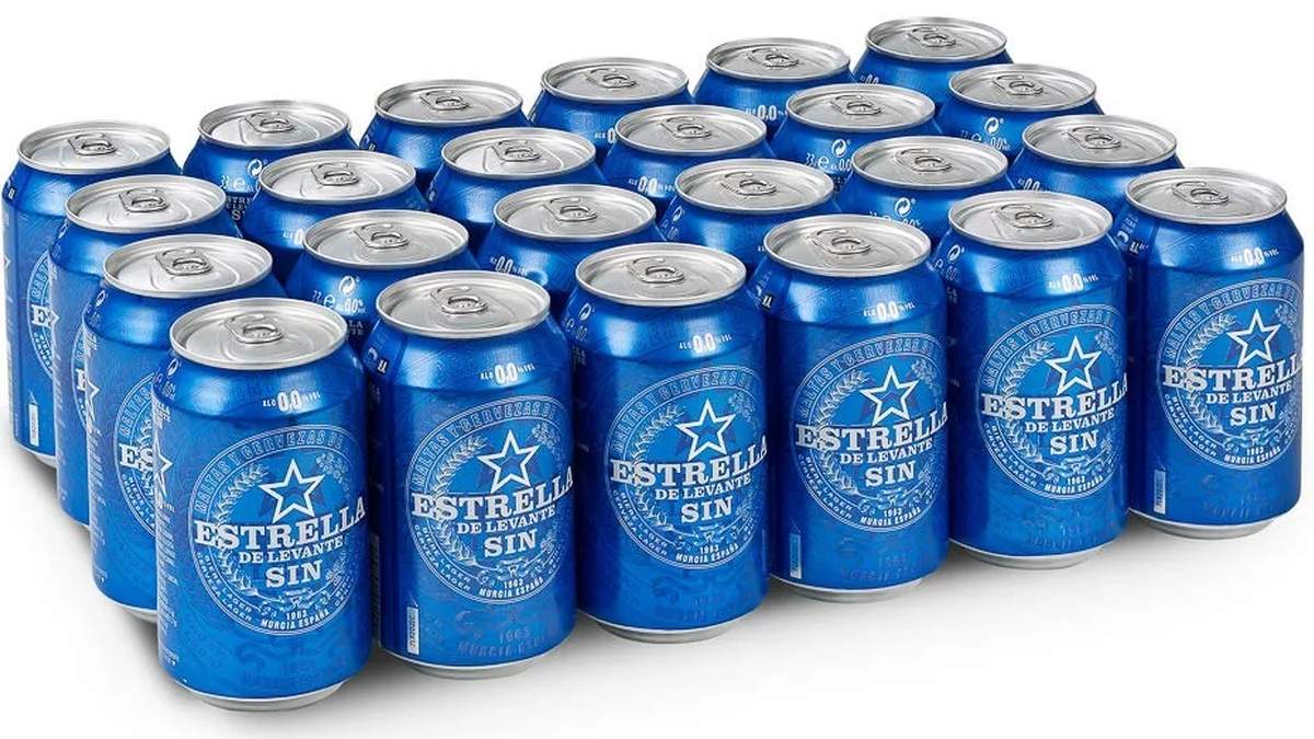Pack 24 latas de cerveza Estrella Levante sin alcohol