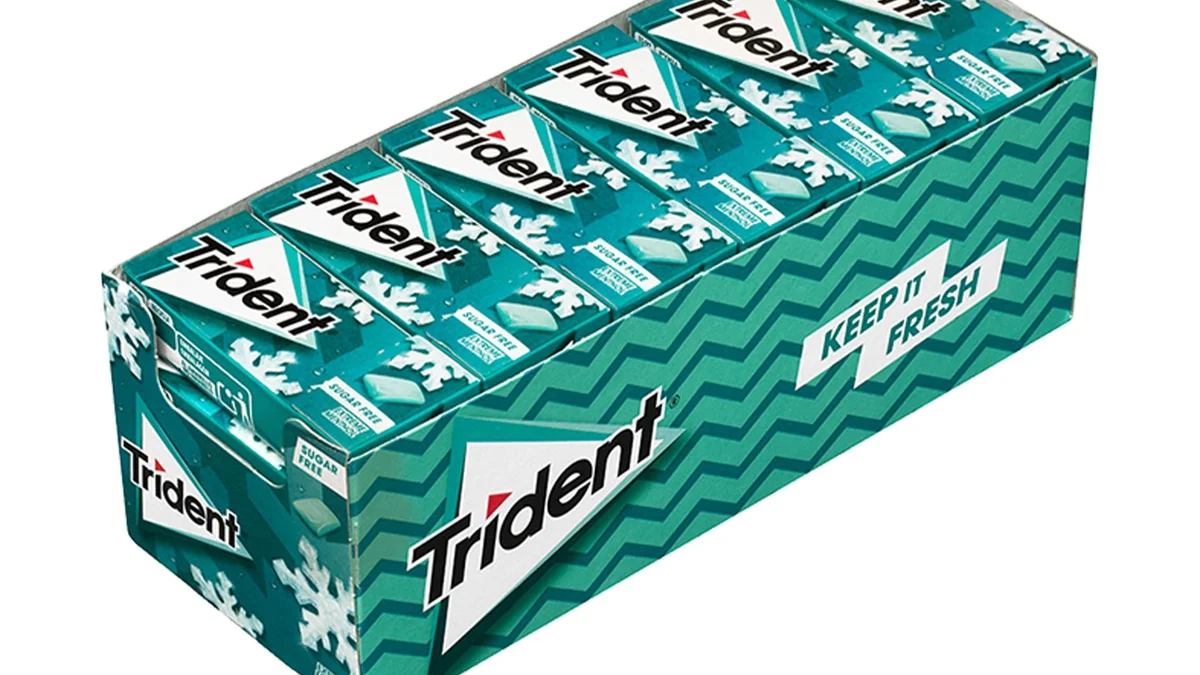 Pack 24 paquetes de chicles Trident Extreme Menthol sin azúcar