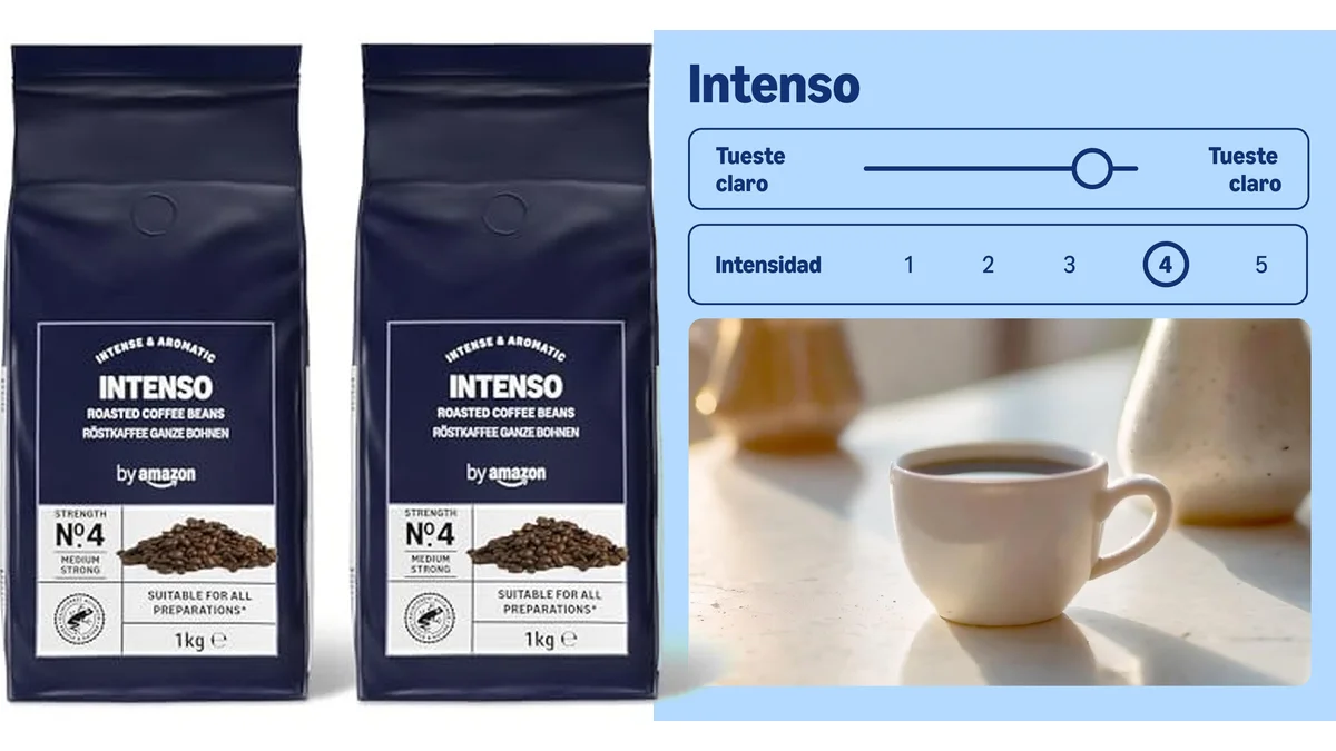 2KG de café en grano Amazon Intenso