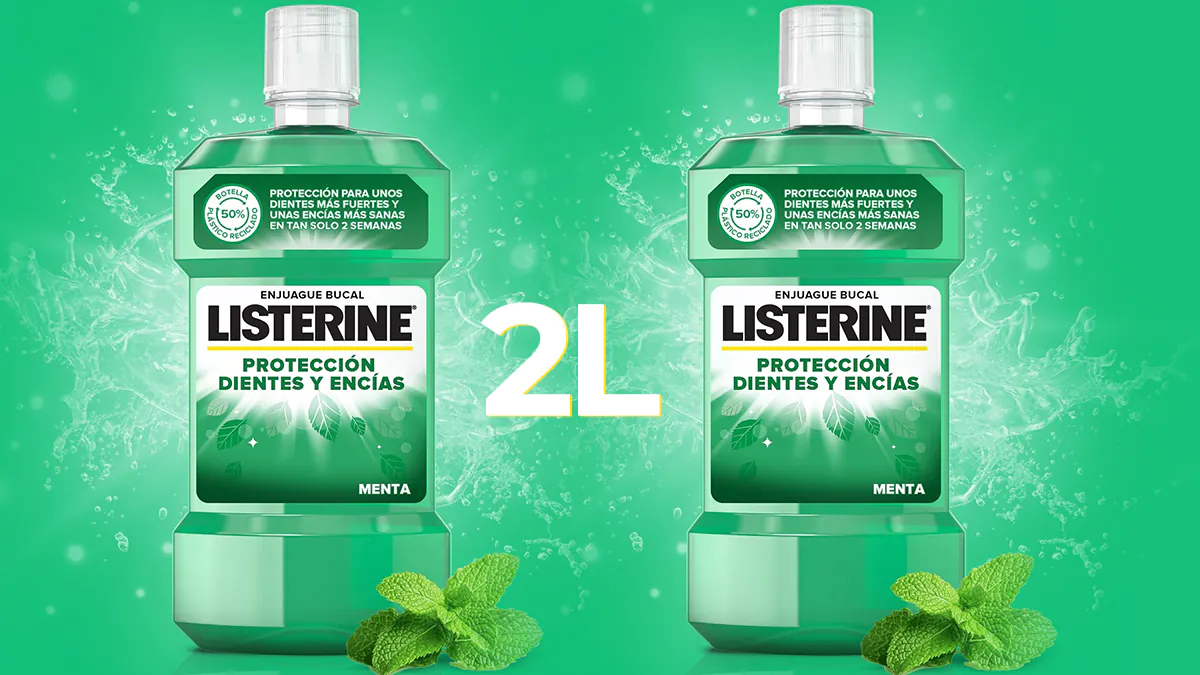 Pack 2L Listerine enjuague bucal - protección dientes y encías