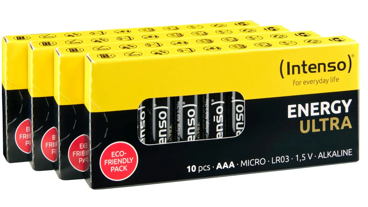 40 pilas alcalinas AAA LR03 Intenso