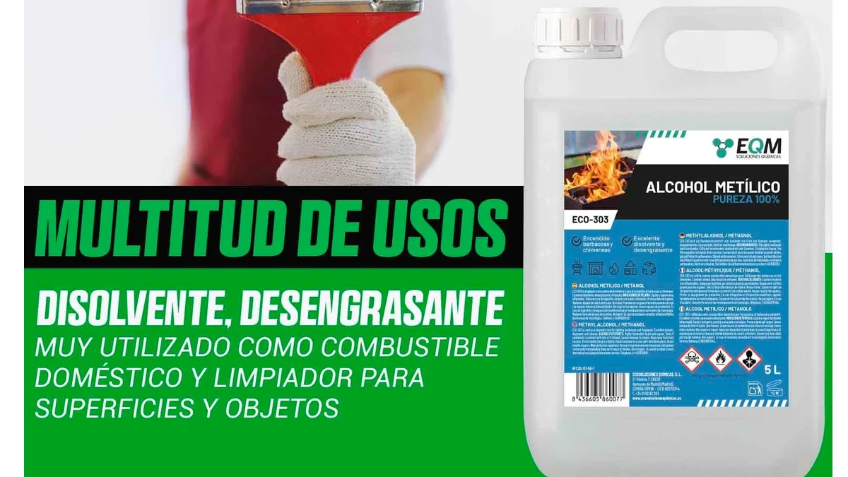 5L Alcohol de quemar metílico - metanol 99% - desengrasante y encendido barbacoa