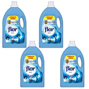 4 botellas de suavizante flor azul que dan para 688 lavados