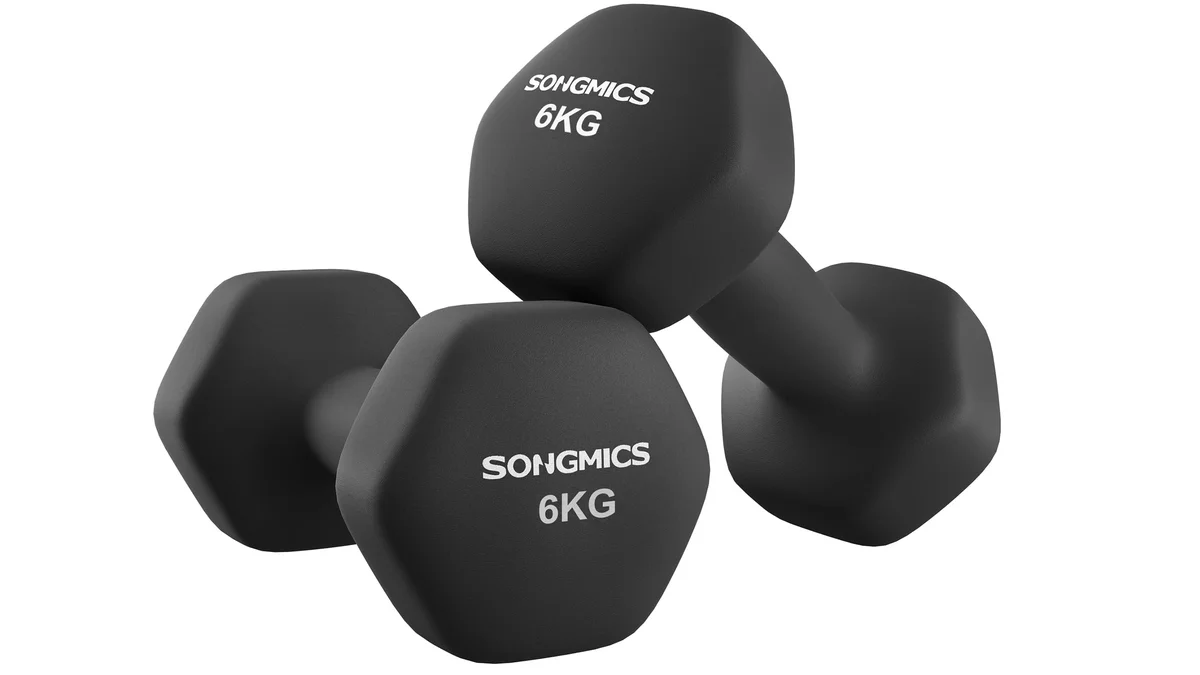 2 Mancuernas hexagonales de 6kg