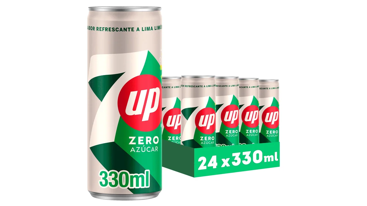 Pack 24 latas 33cl 7up sin azúcar