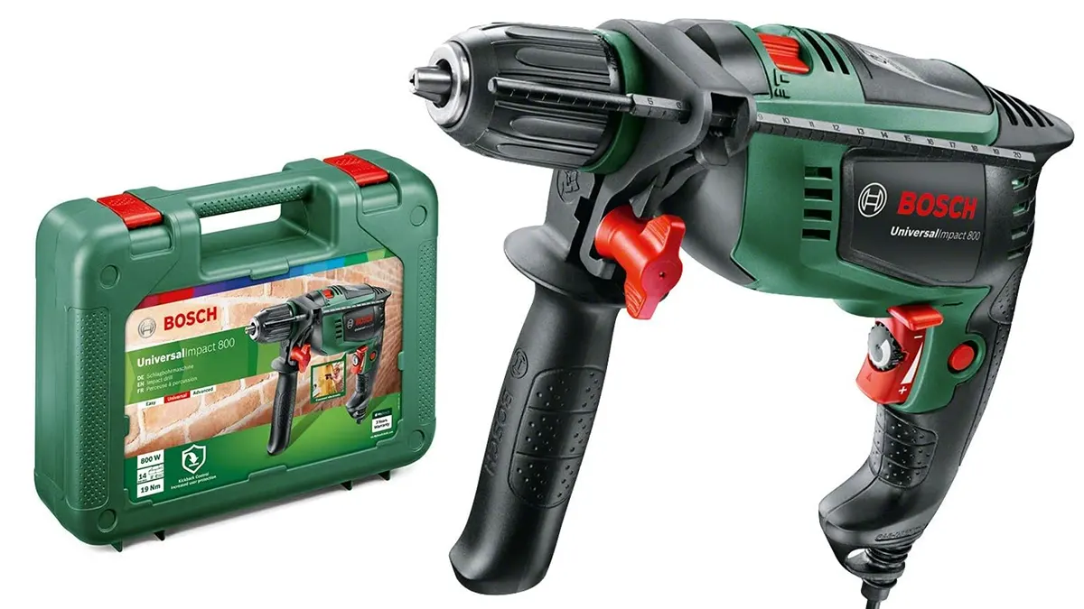 Taladro percutor Bosch 800W - hasta Ø14mm en hormigón