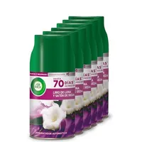 6 ambientadores Air Wick Freshmatic de lirio y satén para hasta 420 días