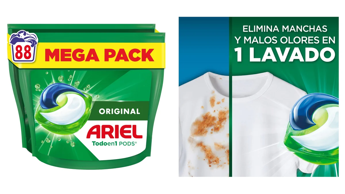 Ariel PODS 88 cápsulas - muchos las usan sin suavizante