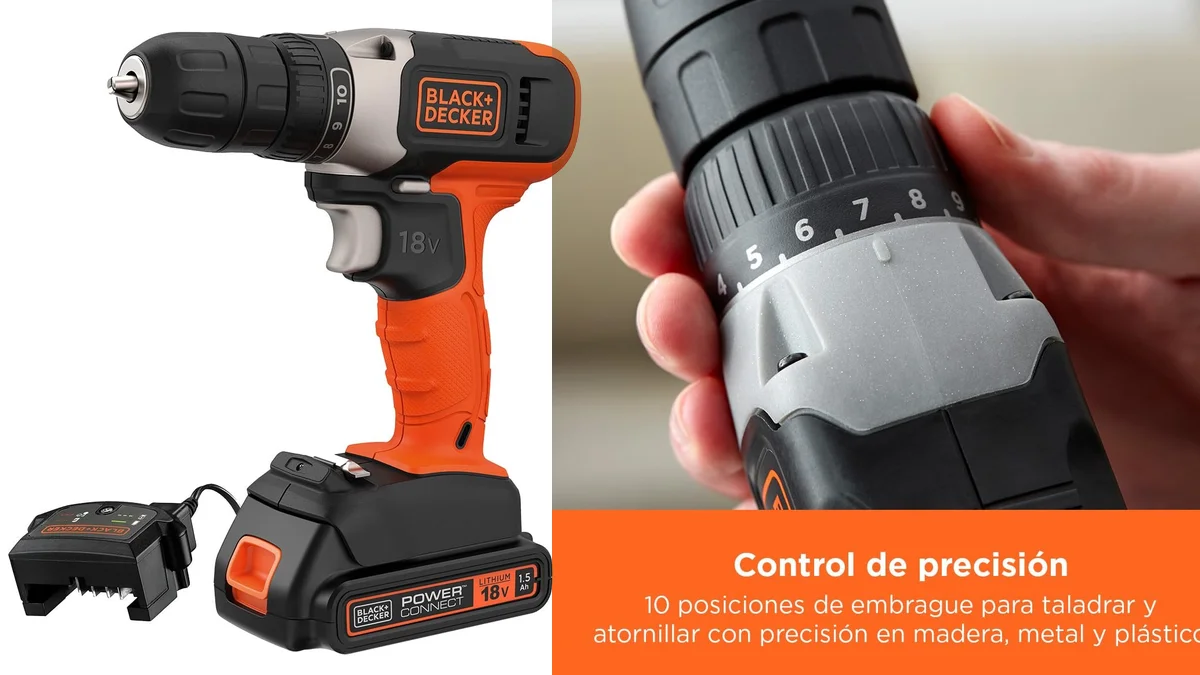 Atornillador Black + Decker 37nm max. 18V PowerConnect