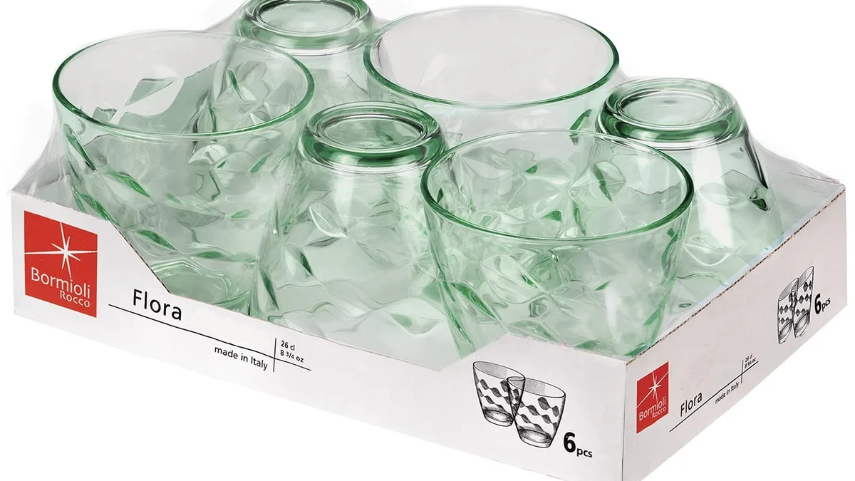 Pack 6 vasos de cristal 26cl Bormioli