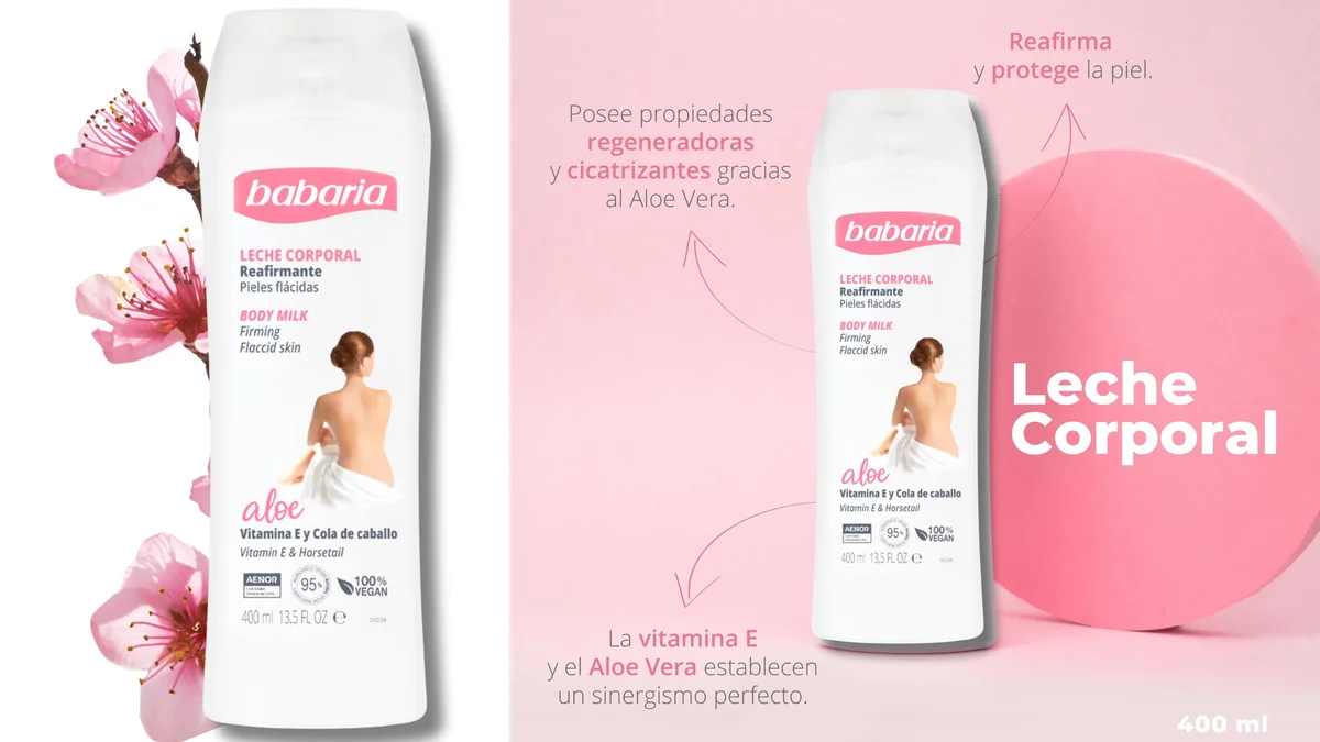 Leche corporal reafirmante Babaria 400ml con aloe vera