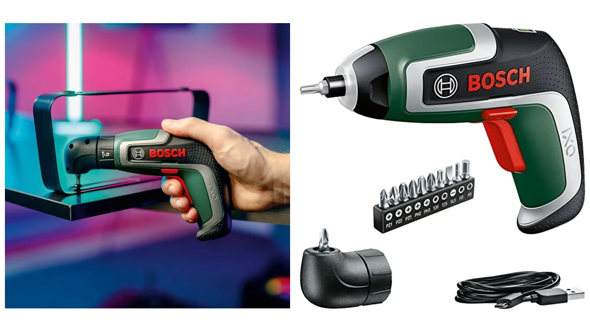 Atornillador Bosch IXO 7 inalámbrico + puntas y adaptador atornillado en ángulo