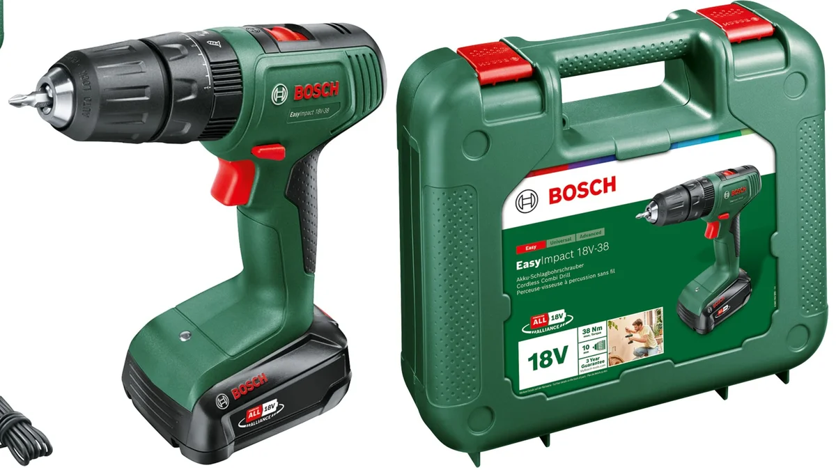 Taladro inalámbrico percutor atornillador BOSCH - 38 Nm