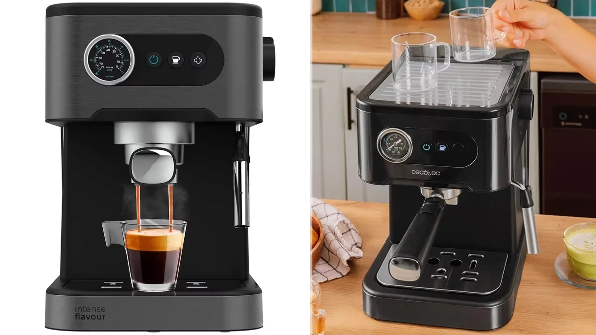 Cafetera Espresso Cecotec - 20 bares - manómetro - calientatazas