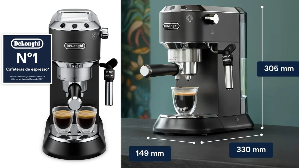 De'Longhi Dedica Espresso - lista en 35s - 15cm ancho
