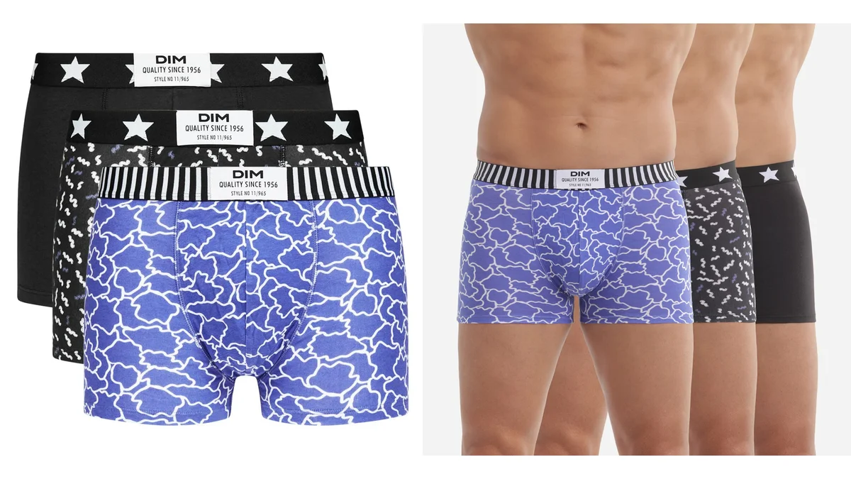 Pack 3 bóxers DIM para hombre de algodón