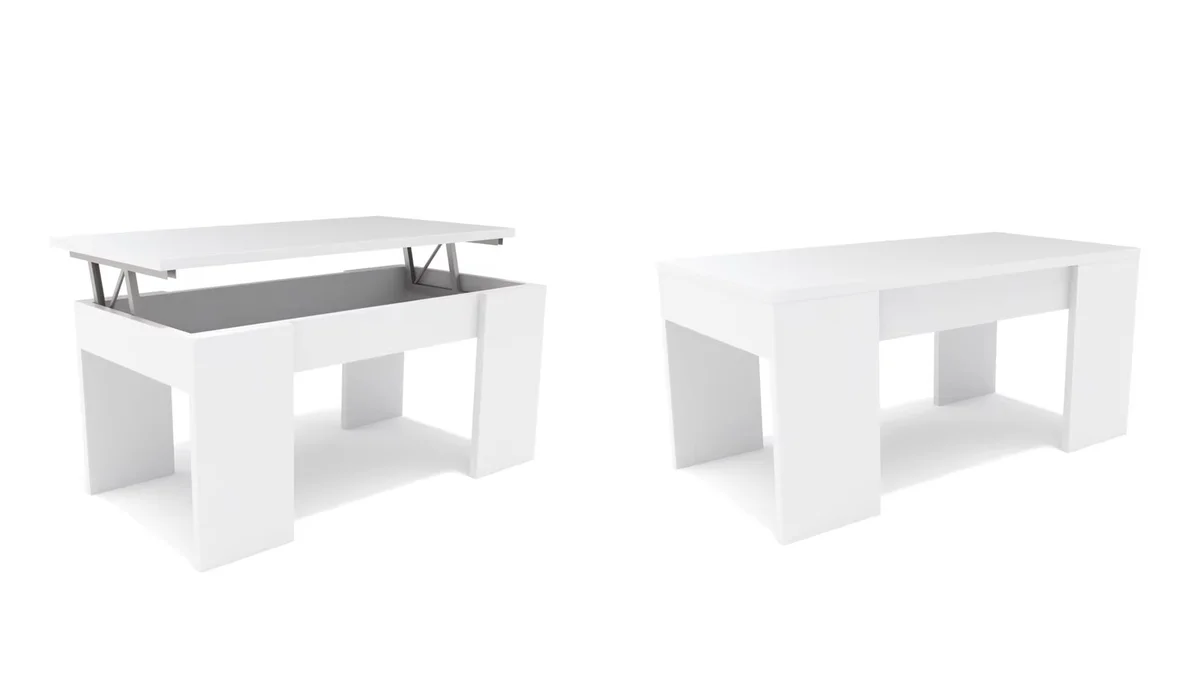Mesa de centro elevable con almacenamiento oculto