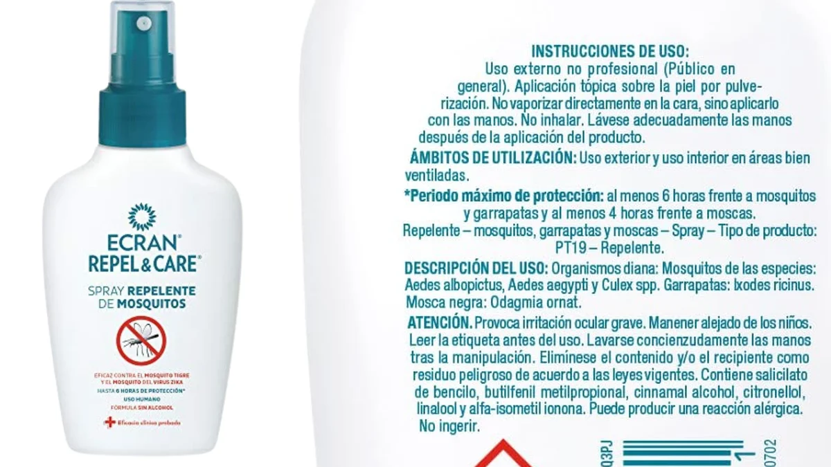 100ml repelente de mosquitos Ecran