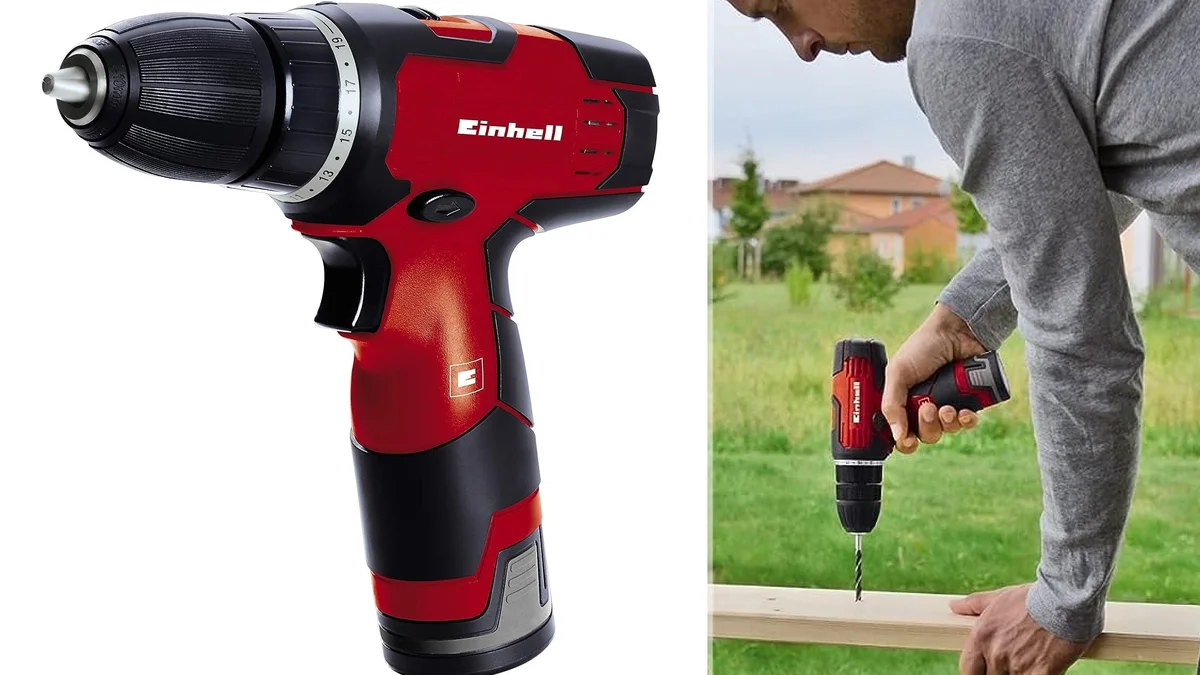 Taladro atornillador inalámbrico Einhell TH-CD 12-2 Li - par ajustable 24Nm