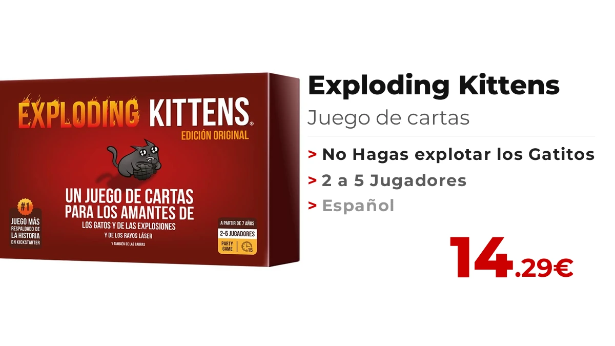 Exploding Kittens en español - juego de cartas con excelentes opiniones