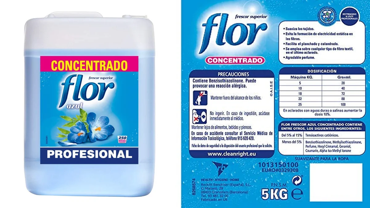 250 dosis de suavizante Flor Azul Profesional