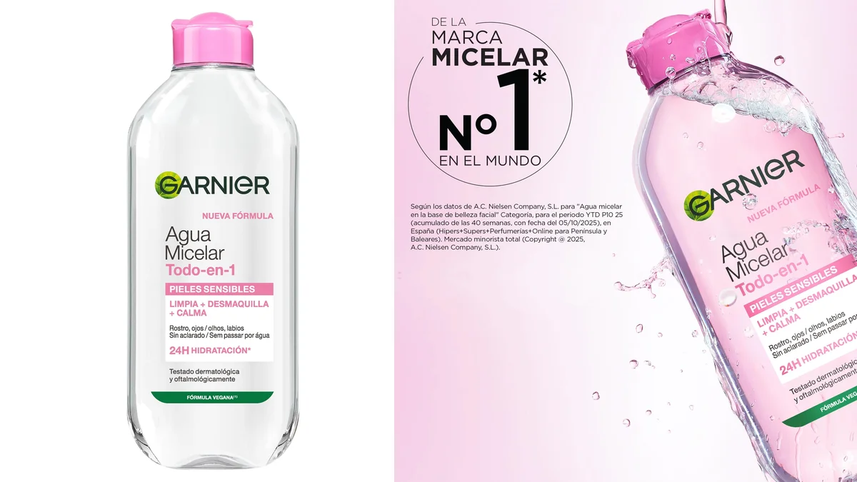 400ml agua micelar Garnier desmaquillante