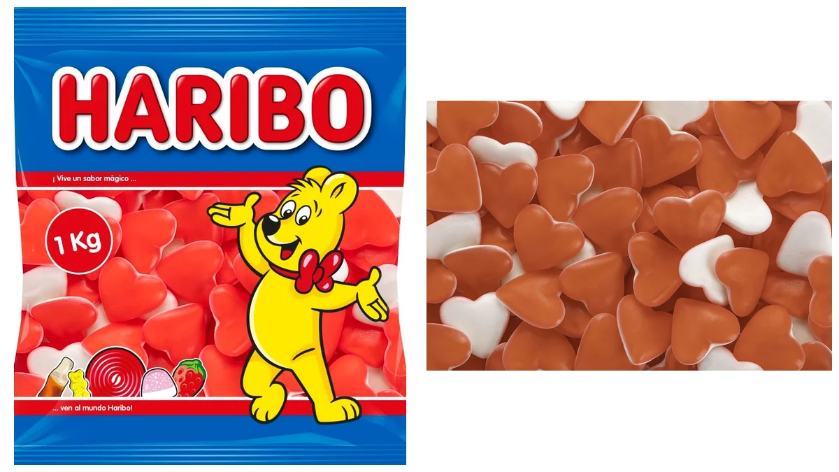 1kg de gominolas Haribo corazones