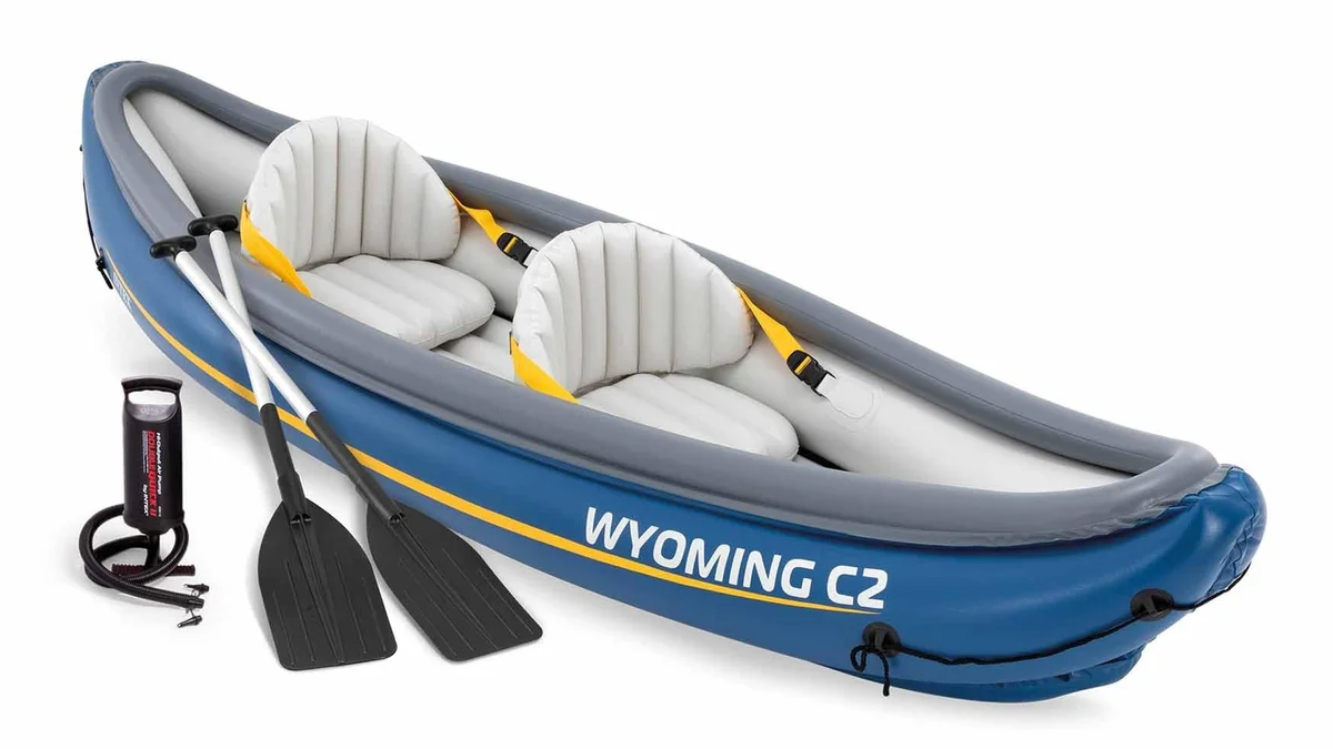 Canoa Intex 2 plazas con remos e hinchador