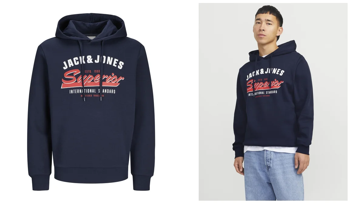 Sudadera cálida Jack &amp; Jones con capucha - talla S, M y L