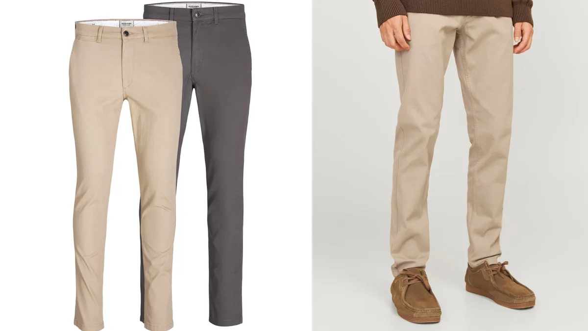 Pack 2 pantalones chinos Jack &amp; Jones para hombre
