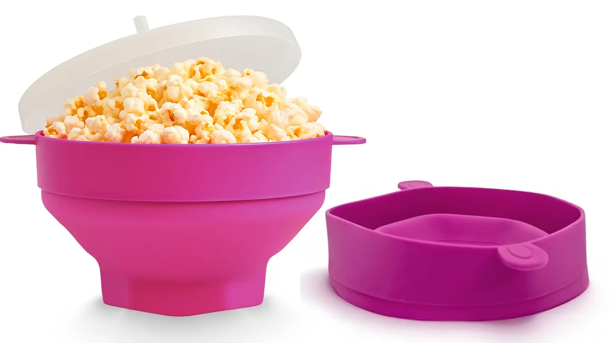 Palomitero de silicona plegable para cocinar palomitas en microondas
