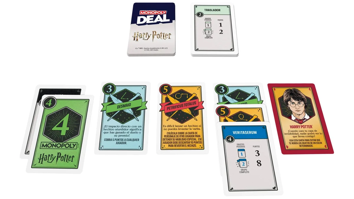 Juego de Cartas Monopoly Deal: Harry Potter