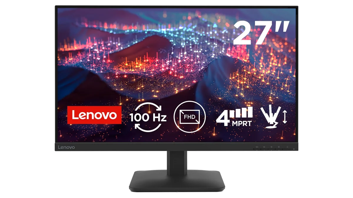 27" Monitor Lenovo IPS FULLHD 100Hz - 99% SRGB