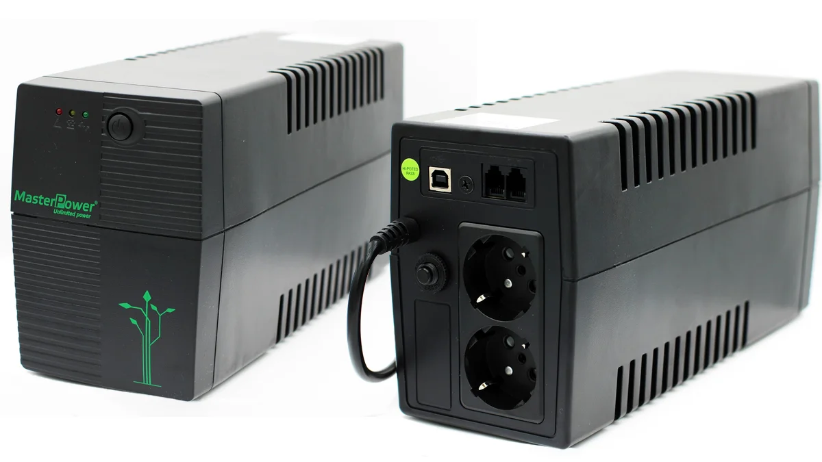 SAI / UPS 650VA - 2 tomas 360W max. - aguanta sin electricidad unos 10 min.
