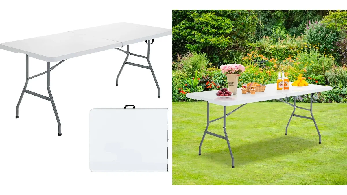 Mesa de catering plegable - 180cm de largo