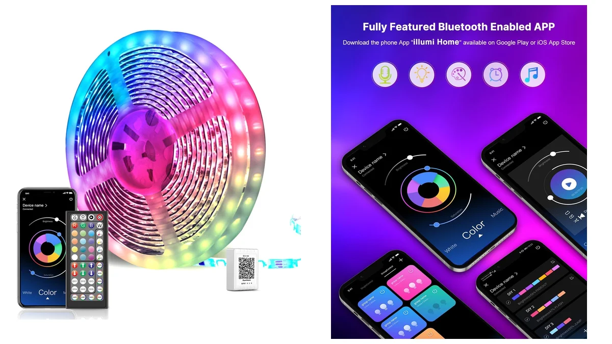 30 metros tira leds RGB - control APP o mando
