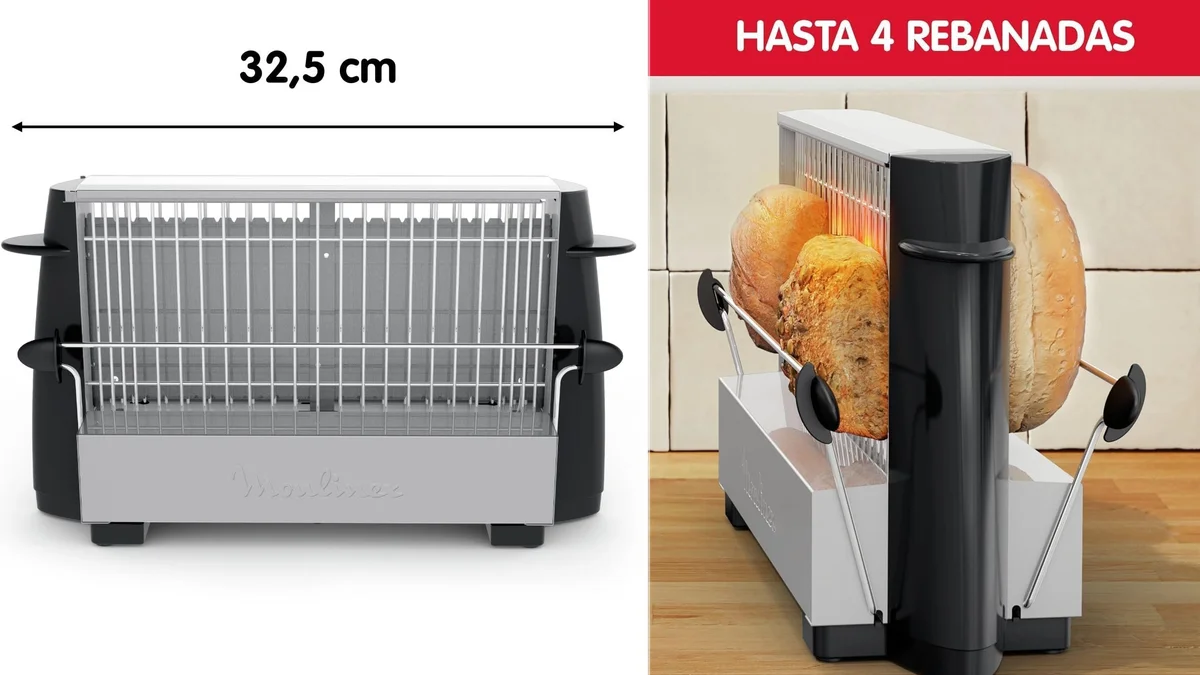 Moulinex Multipan tostadora para pan de barra / bollos o 4 rebanadas