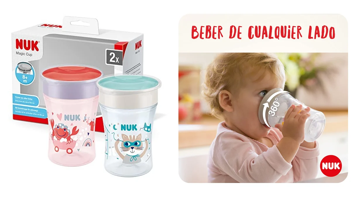 2 vasos antiderrames NUK Magic Cup bebé 230ml