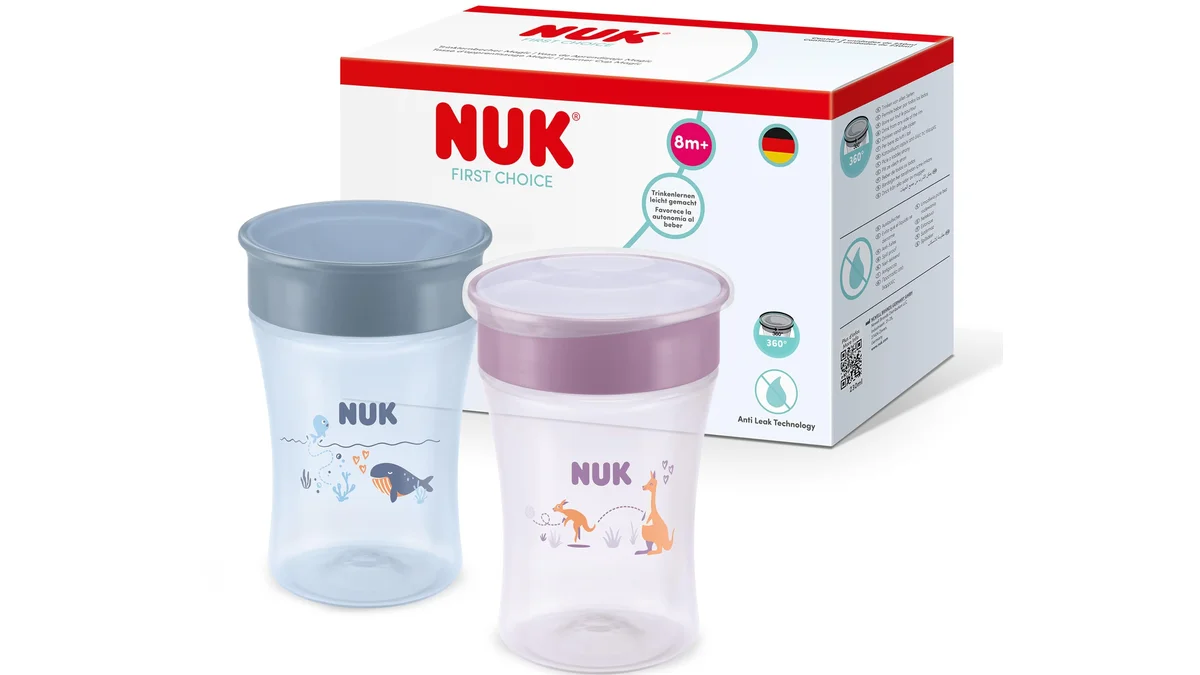2 vasos antiderrames NUK Magic Cup bebé 230ml