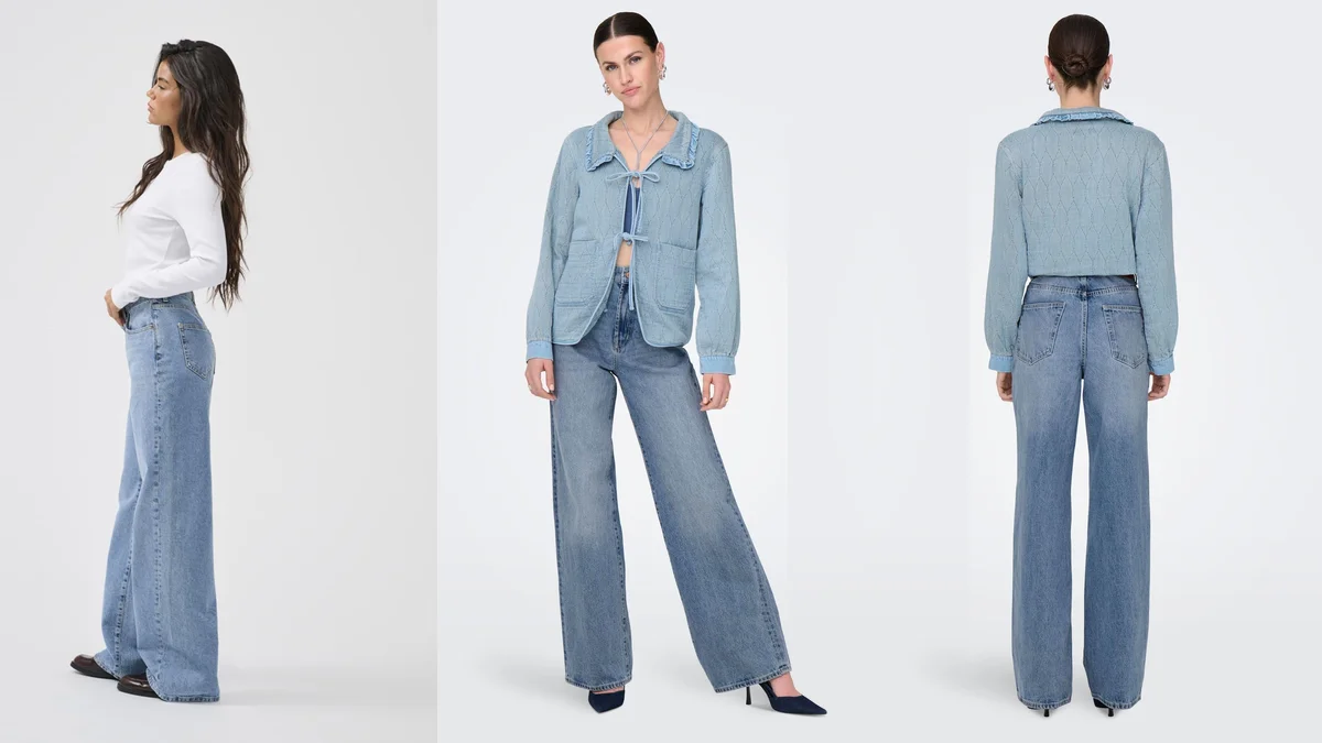 Vaqueros anchos Only para mujer de talle alto