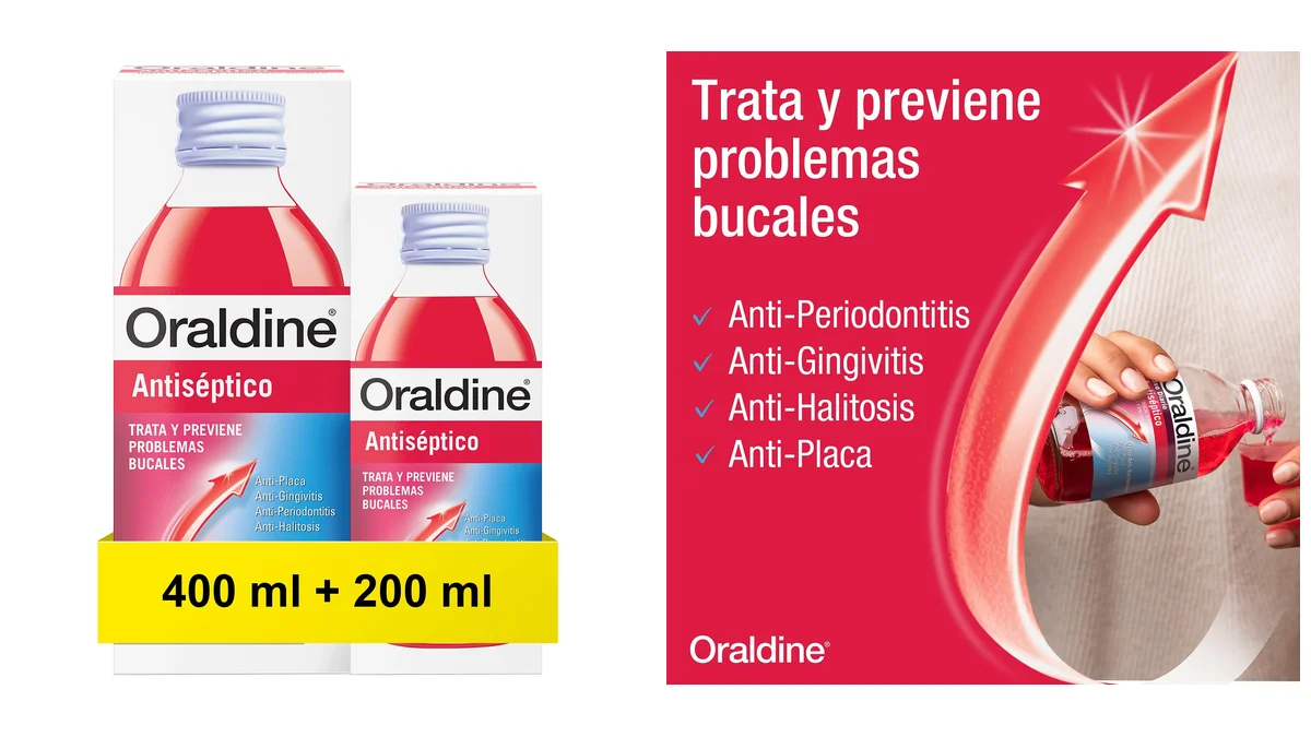 Pack 600ml Oraldine antiséptico antifúngico antigingivitis