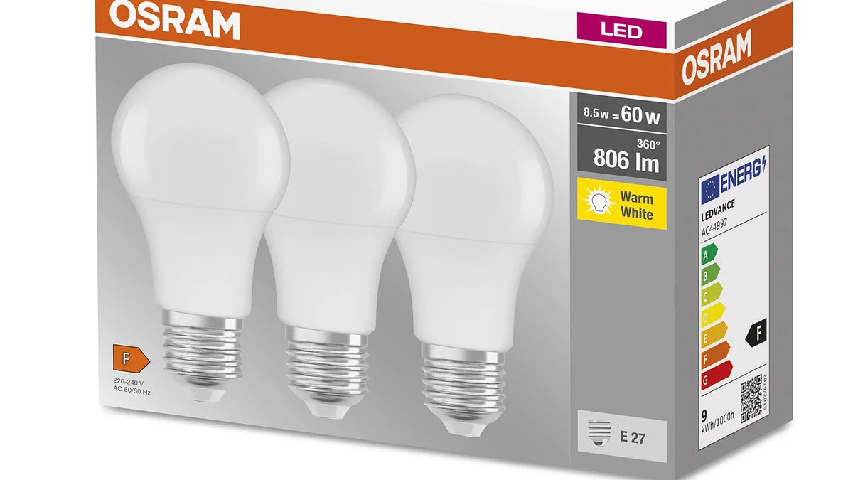 Pack 3 bombillas led Osram 806 lm - rosca E27