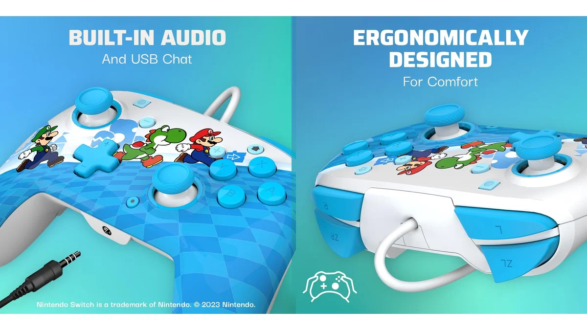 Mando con cable Rematch para Nintendo Switch Mario Escape