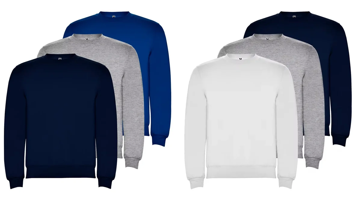 Pack 3 sudaderas Roly de algodón unisex