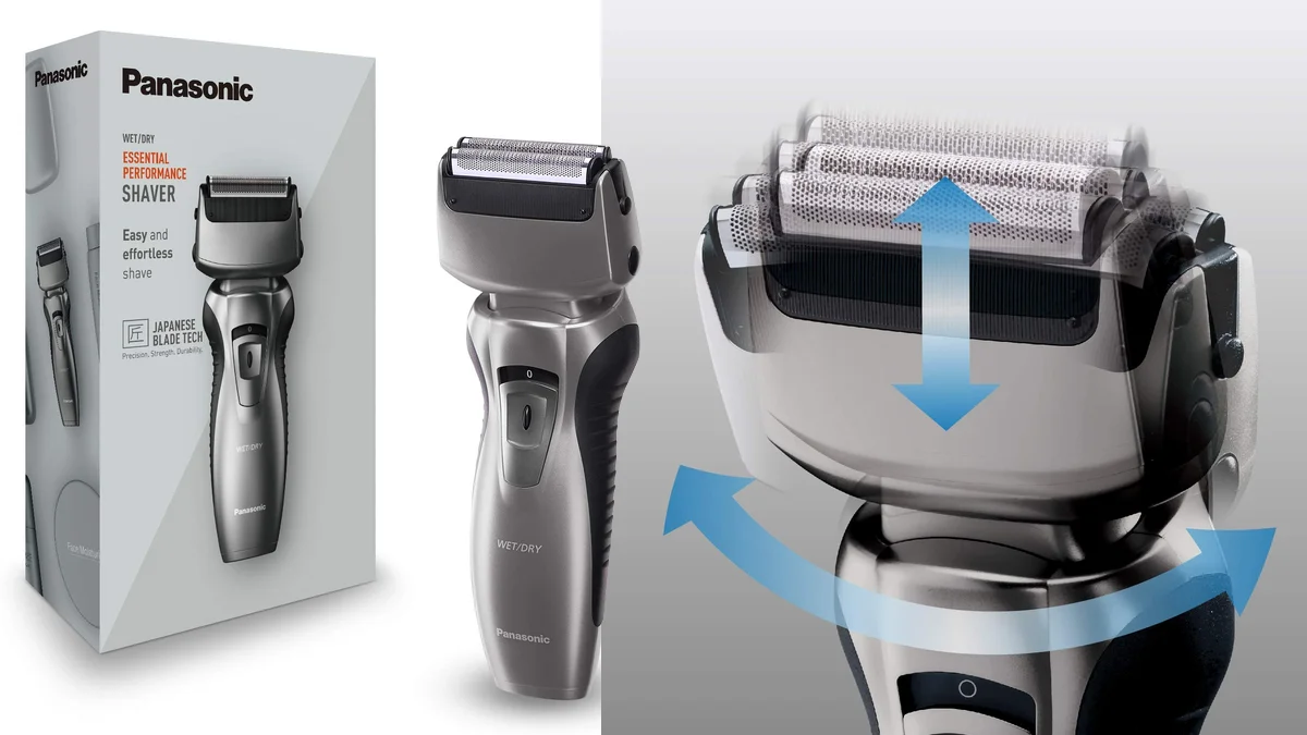Afeitadora inalámbrica Panasonic usable en seco o con espuma - ES-RW33